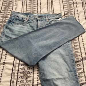High rise straight legged jeans